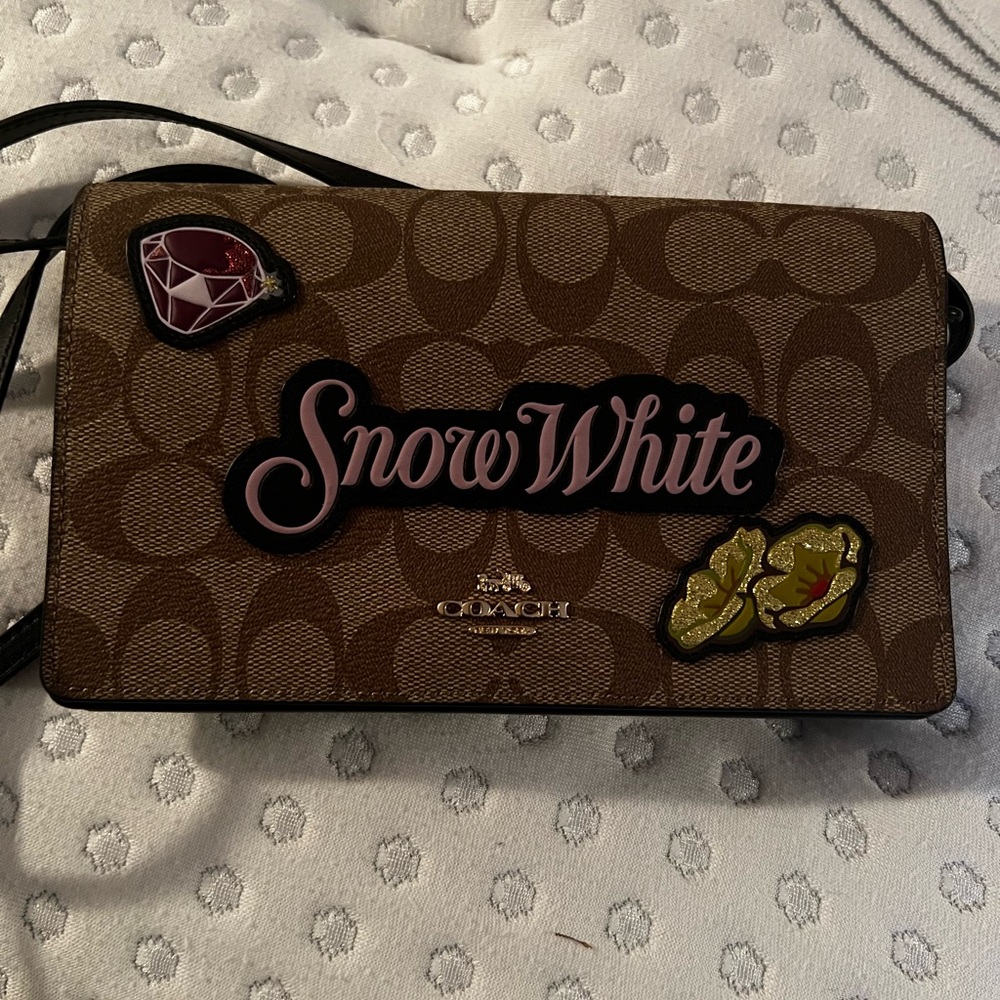 Coach Brown Snow White Themed Crossbody